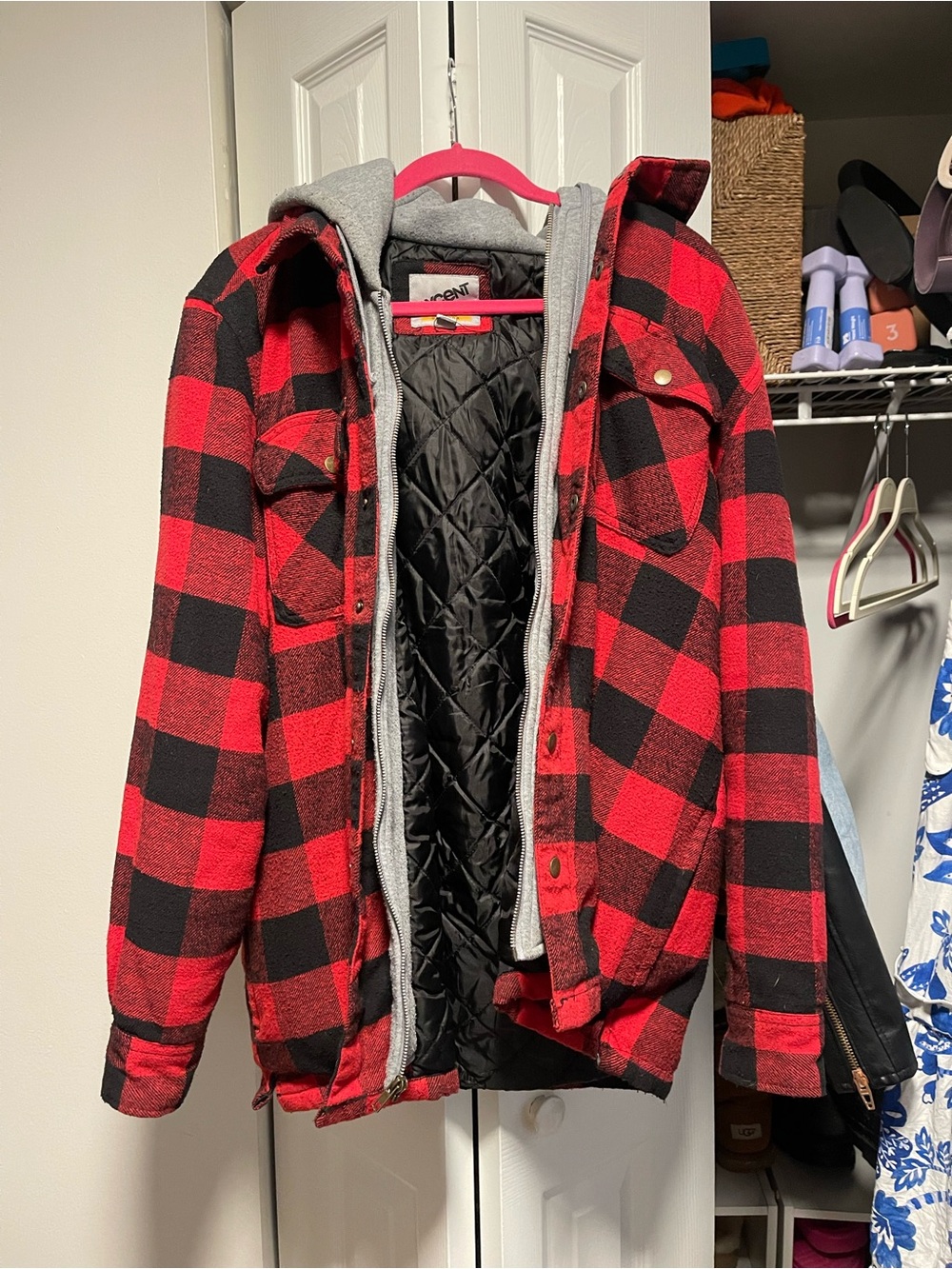 Axcent Plaid Quilted Lined Jacket